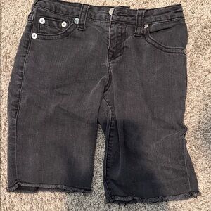 True Religion Charcoal Denim Shorts